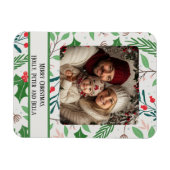 ホーリー＆ベリーのクリスマス写真 マグネット (横)