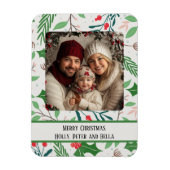 ホーリー＆ベリーのクリスマス写真 マグネット (縦)