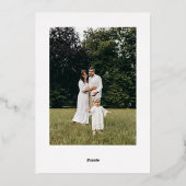 ホーリー | ベリー クリスマス 4 フォト メリー アンド ブライト 箔シーズンカード (裏面)