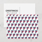 ホーリー ベリー メリー クリスマス ホリデー ウィンター クリスマス ポストカード (正面/裏面)