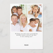 ホーリー ベリー リース クリスマス グリーティング 3 フォト (裏面)