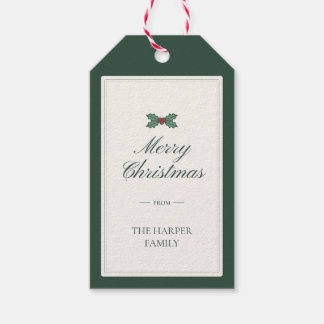 ホーリー「Merry Christmas From」ファミリーギフトタグ ギフトタグ