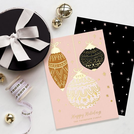 ホールのエレガントオーナメント 箔シーズンカード