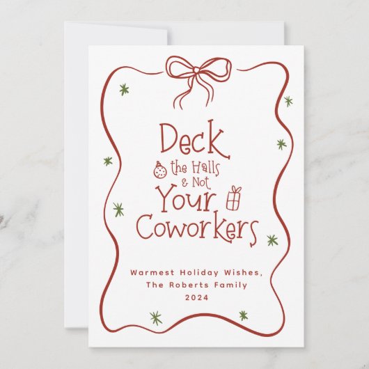ホールのオフィスのユーモアを表現する シーズンカード (正面)