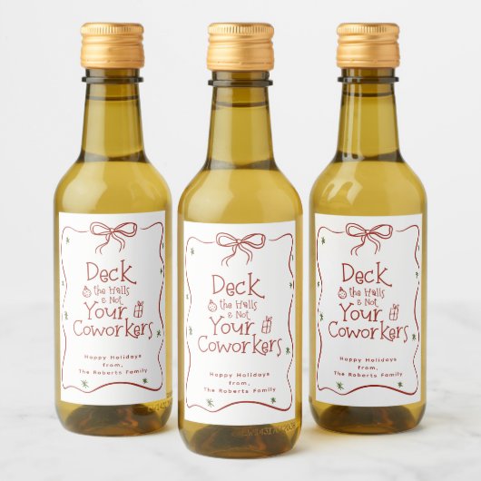ホールのオフィスのユーモアを表現する ワインラベル (ボトル)