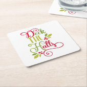 ホールのデッキを取る スクエアペーパーコースター (アングル)