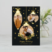 ホールの写真エレガントぶら下がったオーナメント 箔シーズンカード (立ち正面)