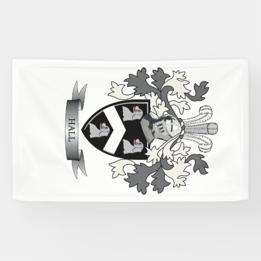 ホールの家紋の紋章付き外衣 横断幕 (横)