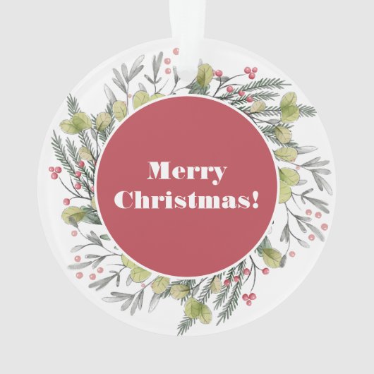 ホールをアヒルするクリスマスアヒル オーナメント (裏面)