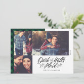 ホールをデッキにする | Green Buffalo Plaidクリスマス シーズンカード (スタンド正面)