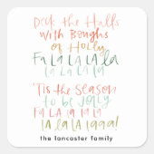 ホールをデッキにカラフルする スクエアシール (正面)