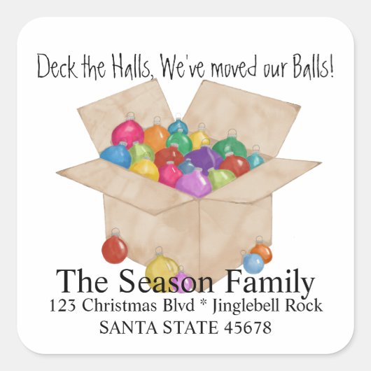 ホールをデッキに、我々はボール封筒用シールを移動した スクエアシール (正面)