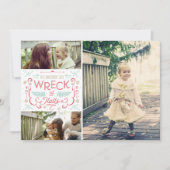 ホールを壊す – 家族のおもしろいクリスマスカード シーズンカード (正面)