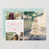 ホールを壊す – 家族のおもしろいクリスマスカード シーズンカード (正面/裏面)