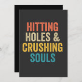 ホールを打って魂を砕く面白いコーンホールギフト 招待状 (正面/裏面)