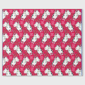 ホールを牛とホリー（赤）ボイントンで飾る ラッピングペーパー (フラット)