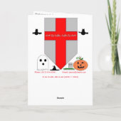 「ホールを這う」ハロウィーン・カード カード (裏面)