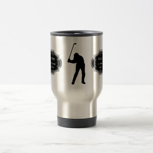 ホールイパーソナライズされたンワンマンケーブゴルファーズロッジ トラベルマグ (中央)