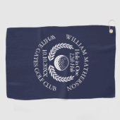 ホールインカスタムワンリースネイビーブルー ゴルフタオル (横)