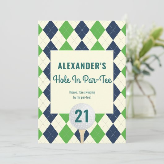 ホールインパラティーエイジゴルフマスター誕生日 サンキューカード (スタンド正面)