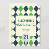 ホールインパラティーエイジゴルフマスター誕生日 サンキューカード (正面/裏面)