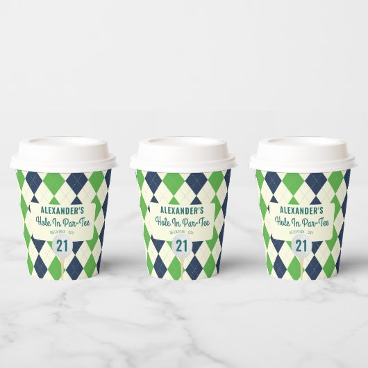 ホールインパラティーエイジゴルフマスター誕生日 紙コップ (複数)