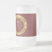 ホールインワンすりガラスパーソナライズされた製マグカップ フロストグラスビールジョッキ (正面右)