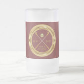 ホールインワンすりガラスパーソナライズされた製マグカップ フロストグラスビールジョッキ (中央)