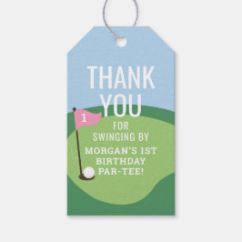 ホールインワンガールズゴルフパーティーフェイスラベル ギフトタグ