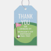 ホールインワンガールズゴルフパーティーフェイスラベル ギフトタグ (裏面)