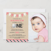 ホールインワンガールズゴルフ1stバースデーパーティー写真 招待状 (正面)