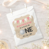 ホールインワンガールズゴルフ1stバースデーパーティー フェイバーバッグ (クリップ留めされた状態)