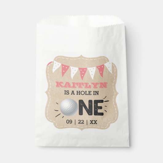 ホールインワンガールズゴルフ1stバースデーパーティー フェイバーバッグ (正面)