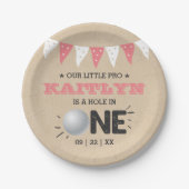 ホールインワンガールズゴルフ1stバースデーパーティー ペーパープレート (正面)
