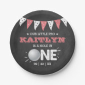 ホールインワンガールズゴルフ1stバースデーパーティー ペーパープレート (正面)