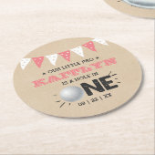 ホールインワンガールズゴルフ1stバースデーパーティー ラウンドペーパーコースター (アングル)