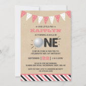 ホールインワンガールズゴルフ1stバースデーパーティー 招待状 (正面)