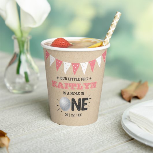ホールインワンガールズゴルフ1stバースデーパーティー 紙コップ (インサイチュ)