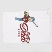 ホールインワンギフトアイディア:最高のパパゴルフタオル ゴルフタオル (横)