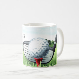 ホールインワンクラシックゴルフパーソナライズされた コーヒーマグカップ