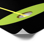 ホールインワンゴルファーのスポーツをテーマにしたゴルフデザイン ポスター (角)