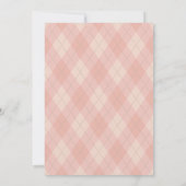 ホールインワンゴルフガールピンクファースト誕生日パー – ティー 招待状 (裏面)