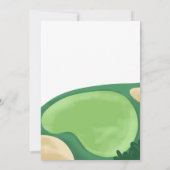 ホールインワンゴルフガールピンクファースト誕生日パー – ティー 招待状 (裏面)