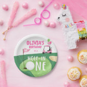 ホールインワンゴルフガールファースト誕生日パー – ティー ペーパープレート (パーティー)