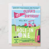 ホールインワンゴルフガール1stバースデーパーティー 招待状 (正面)