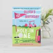 ホールインワンゴルフガール1stバースデーパーティー 招待状 (スタンド正面)