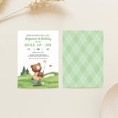 ホールインワンゴルフグリーンファースト誕生日パー – ティー 招待状