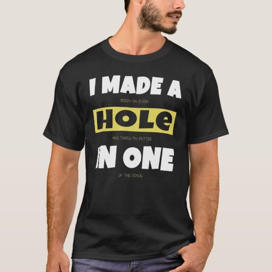 ホールインワンゴルフゴルファー1ゴルフ場 Tシャツ (正面)