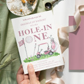 ホールインワンゴルフパルティーガール1st誕生日 招待状