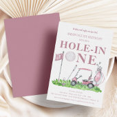 ホールインワンゴルフパルティーガール1st誕生日 招待状